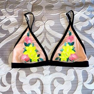 Pink, Black & Tan, Small, Bralette